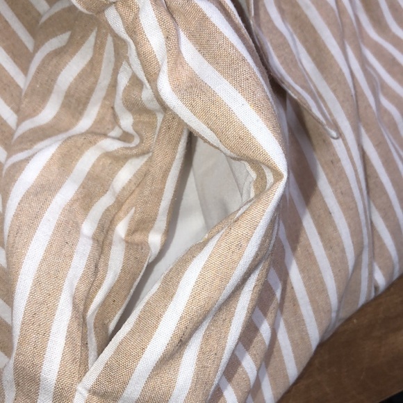 English Factory xsmall tan striped cotton romper - Picture 6 of 11